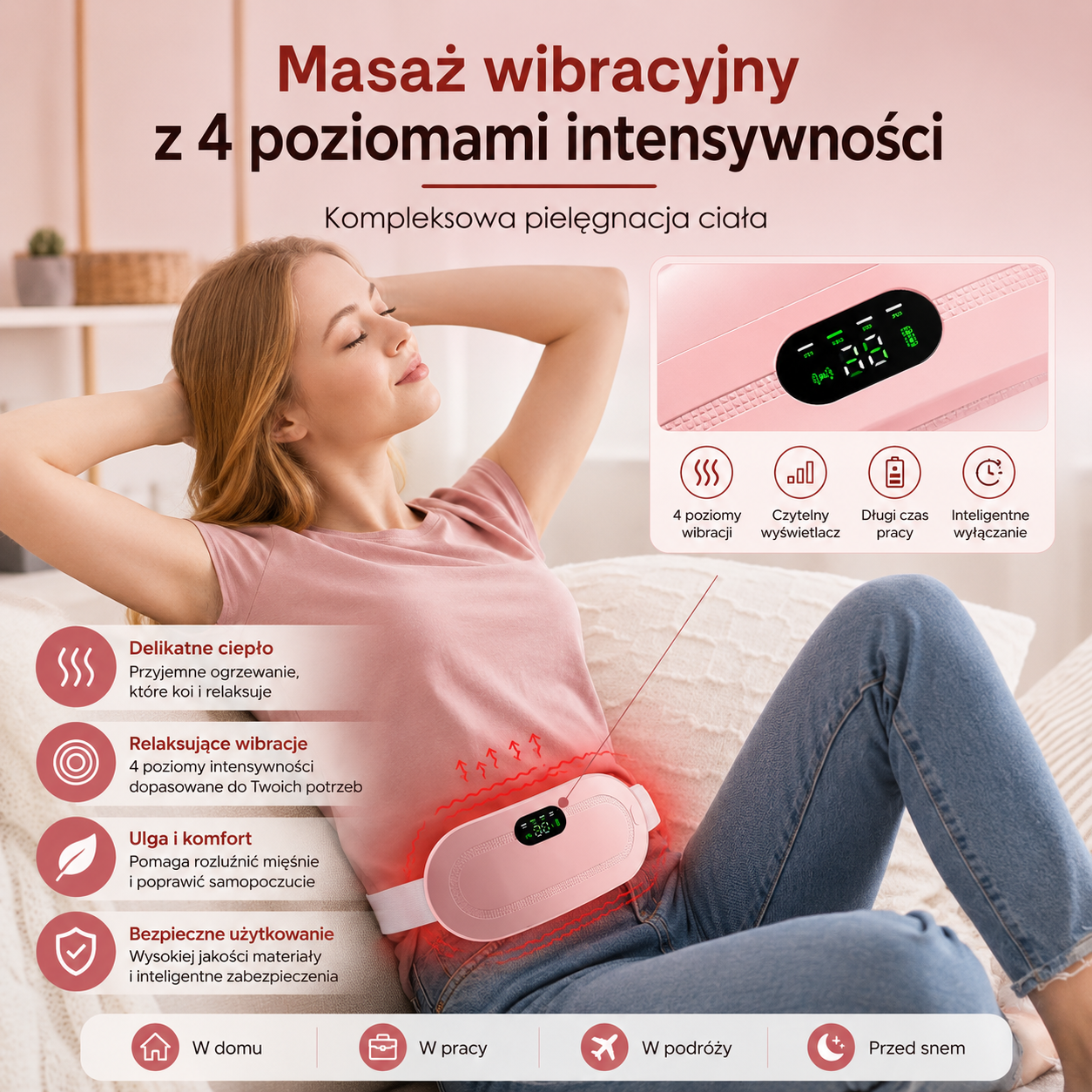 Lunera™ – Elektryczny Pas Grzewczy na Skurcze Menstruacyjne
