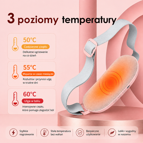 Lunera™ – Elektryczny Pas Grzewczy na Skurcze Menstruacyjne